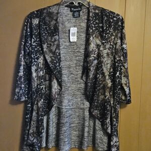 Franco Women's Black and Gray Cardigan